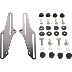 T7 Windscreen Adapter 'High & Low', for stepless and tool-free adjustment of the OEM screen from approx. -15mm to +70mm, black powder-coated