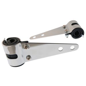 Headlamp Bracket Set 30-38mm, Chrome Plated, 1 Pair, Length Mid Fork Tube/Front Bore: 140mm