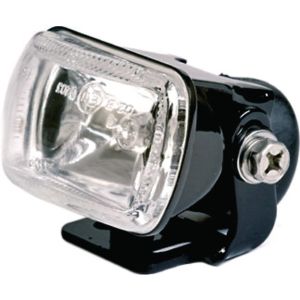 H3 Additional-/Fog-Light 12V/55W, H3, size approx. 63x40mm, black housing with bracket, clear lens, 'E'-Marked