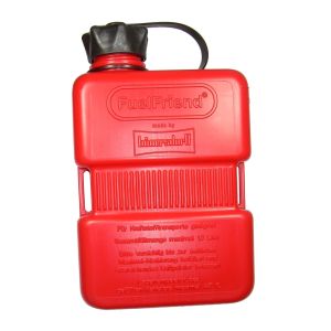 1L Jerry Can Hünersdorff 'Fuelfriend', red, suitable for petrol/oil, fastening straps for tension belts, dim. incl. cap: 210x121x67mm