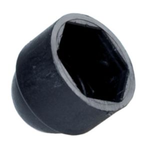 M6 'Dome-Nut' Cover, Plastic, for Hex-Bolt, Black, suitable for Wrench-Size 10mm, 1 Piece