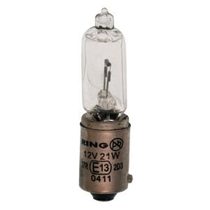 Replacement Bulb, Halogen, BAY9S 21W/12V, 1 Piece (Suitable for 6V, too)