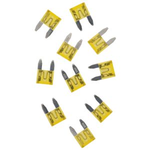 Fuse, Mini Blade Type, 20A, Pack of 10