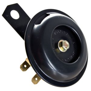 Horn, 6V 100db, Black (d=70mm), w/ rubber between horn and bracket