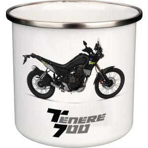 Nostalgic Mug ' T700 black' 300ml, enamel with metal rim (hand wash recommended)