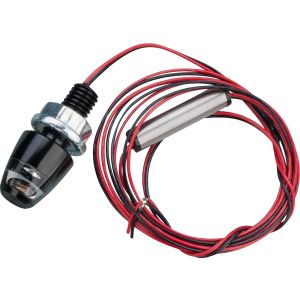 LED Indicator Motogadget 'm-Blaze Pin', black anodized, 1 piece !, very filigree thanks to transparent glass body and aluminum base, 'e'-approved