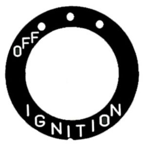 Ignition Switch Label, for 3-Position Main Switch (Universal)