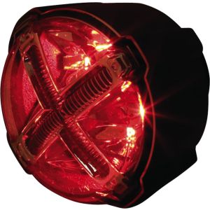 KOSO LED Taillight GT-02, red lens, M8 mounting, index pins on the back for alignment '+' or 'x', suitable brackets see item 51083