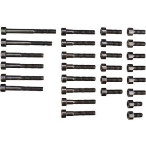 Replica M6 Allen Screw Set for Crankcase, Black Zinc Coated, Contains All Screws For Crankcase, Oilsump, Oillabyrinth, Cable Guide, Oilline