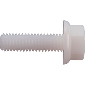 Plastic Screw with M6x20mm Flange, hexagonal A/F10 and Torx/T30 drive, for fastening the fork protectors in off-road use, material: nylon/PA