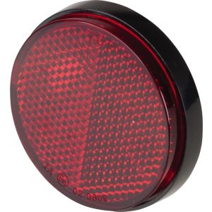 Replica Rear Reflector, Red, Round, 55mm Reflector/59mm overall, M5 Bolt, E-Approved, OEM reference # 449-85131-01