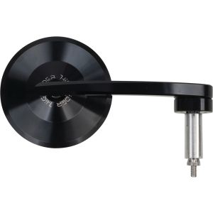 Bar End Mirror, Ø 95mm, aluminium, black anodized, 1 piece, can be mounted LH/RH, for inner diameter 12-22mm, 'E'-Approved
