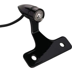 KEDO LED tail light 'Bullit', black, incl. black aluminium bracket and mounting material, 'E'-approved