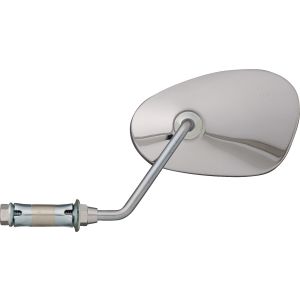 Bar End Mirror (Oval), LH, Chrome  Plated