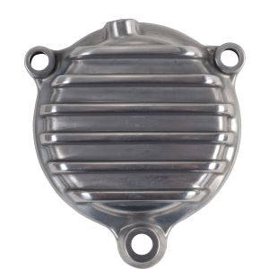 'ViRace' Oil Filter Cover with Cooling Fins, Aluminium polished