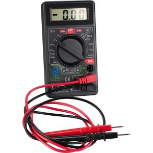 Digital Multimeter, test leads with 63cm length, LCD display, overload protection, polarity indicator, diode tester, LOW-BAT indicator