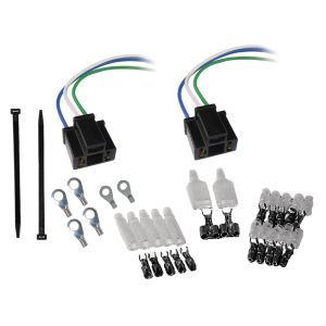 H4/Flasher Relay Connection Kit (2x 3-Port Socket, Bullet Connector Set (52 Pcs), 100x Cable Ties 100mm & Terminal Tags (4x 6mm, 2x 5mm)