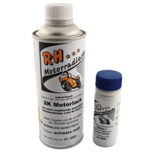 2K-Engine Paint, Black Semigloss, incl. Hardener, 375ml