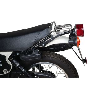 Mini Luggage Rack, polished stainless steel, complete with brackets, luggage area approx. 23x15cm, only suitable for the long German seat (-'79 and '80-)