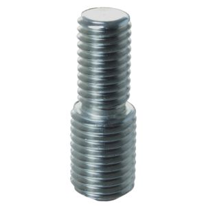 Double-threaded Setscrew M8x1.25 to M10x1.25, zinc-coated steel, outer thread length 13,5mm (for repairing the upper shock absorber mount)