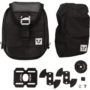 LegendGear Accessory Bag 1.5L, Black Edition, incl. T-Lock holding system, waterproof cover, size approx. 19x14x5cm