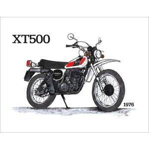 Art Print by Ingo Löchert 'XT500 1976', 6-colour print on semiglossy poster paper, size approx. 295x380mm