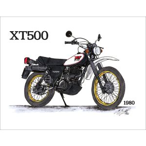 Art Print by Ingo Löchert 'XT500 1980', 6-colour print on semiglossy poster paper, size approx. 295x380mm