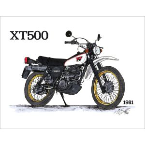 Art Print by Ingo Löchert 'XT500 1981', 6-colour print on semiglossy poster paper, size approx. 295x380mm