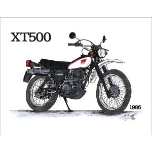 Art Print by Ingo Löchert 'XT500 1986', 6-colour print on semiglossy poster paper, size approx. 295x380mm