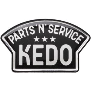 KEDO Parts'N'Service Epoxy Sticker,  dimensions 60x36mm, black/silver, 1 piece