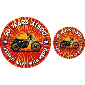 Anniversary Sticker 50 Years XT500, design 'Splash', diameter 50mm or 80mm, 1 piece