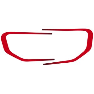 Side Cover Decal / Trim Sticker, red with black gradient, 1 pair for right and left side of vehicle