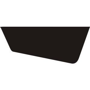 Sticker Black Corner', suitable for right side cover (originally painted, including edges), 1 piece