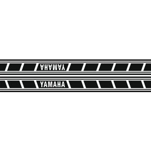 Fuel Tank Decal 'Classic' (Italic), approx. 658x60mm, black on transparent background, left and right