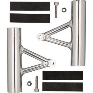 Aluminium Head Light Brackets (1 Pair), Polished, 1 Pair, GibbonSlap-Style (Wrenchmonkees)