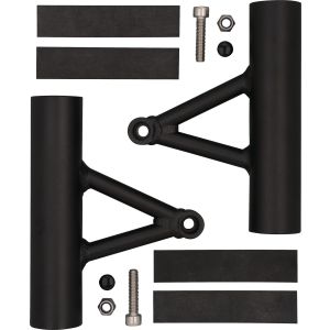 Aluminium Head Light Brackets (1 Pair), Wrenchmonkees/GibbonSlap-Style, black-coated