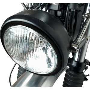 Head Light, Complete, Black, incl. H4 Insert, 'E'-Approved, Wrenchmonkees GibbonSlap-Style