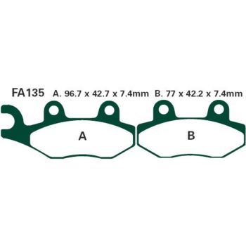 EBC Brake Pads, Front Left (Vehicle Type Approval)