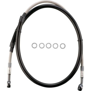Stainless Steel Brake Line, Front, Transparent Coated and Cross Reinforced (Vehicle Type Approval)
