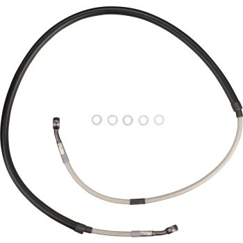 Stainless Steel Brake Line, Front, Transparent Coated and Cross Reinforced (Vehicle Type Approval)