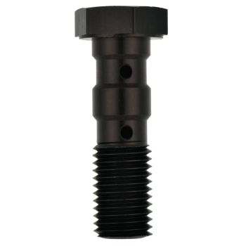 Double Banjo Bolt, M10x1.25, black anodized