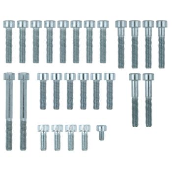 Allen Screw Set for Crankcase Cover, 8.8, Zinc Coated, incl. Manual (lower sprecial bolt oil filter cover not included)