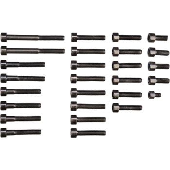 Replica Allen Screw Set for Crankcase Cover, 8.8, Black Zinc Coated, icl. Manual (lower sprecial bolt oil filter cover not included)
