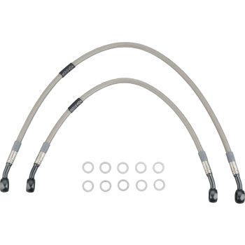 Stainless Steel Brake Line, Front, Transparent Coating (2-Line-Set) (Vehicle Type Approval)