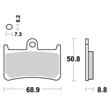 TRW-LUCAS Brake Pads, Sintered, Front, Fits Left or Right, (Vehicle Type Approval)