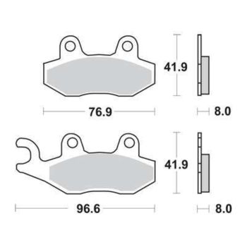 LUCAS Brake Pads TRW MCB582, front, organic, compatible with all discs, long service life, good wet braking performance