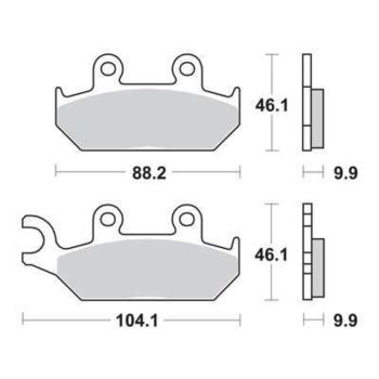 LUCAS Brake Pads, sintered, Front, Left (Vehicle Type Approval)