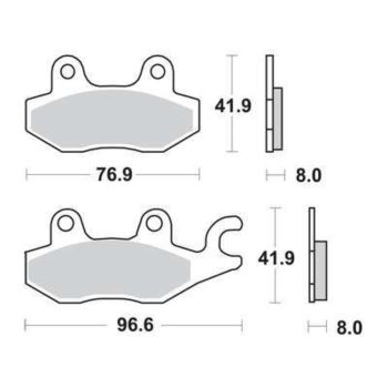 LUCAS Brake Pads, front, right, organic (Vehicle Type Approval)