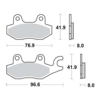 LUCAS Brake Pads, front, right, organic (Vehicle Type Approval)