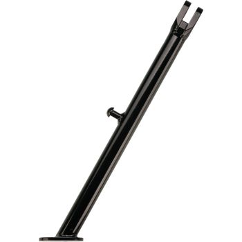 KEDO HeavyDuty Side Stand, for 12mm frame hole and 1 spring (or 2 nested), with stop limiter, black plastic coated
